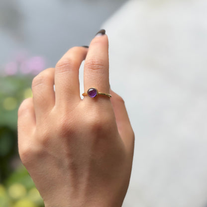 Brass 1stone ring