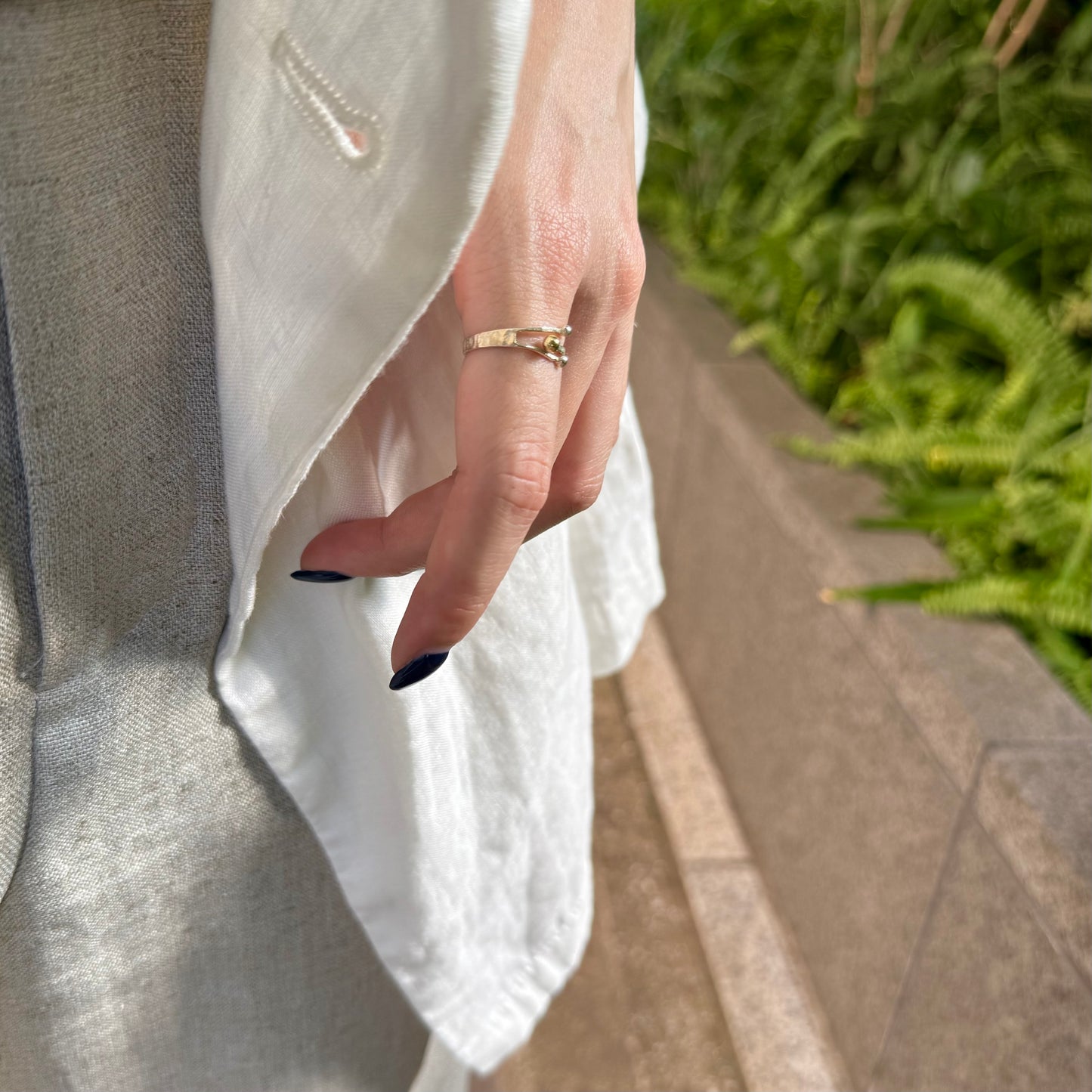 Silver925×Brass plain ring 26