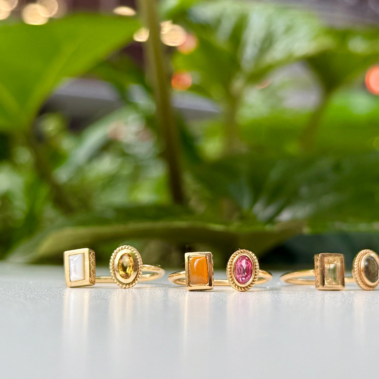 Brass 2stone ring 11