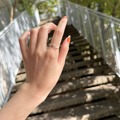 Silver925 plain ring 〈 I♡U〉