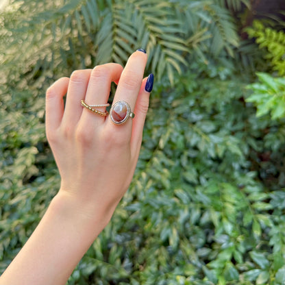 Silver925×Brass design ring 9