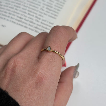 Brass petit ring〈Opal〉