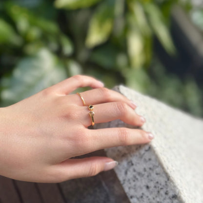 Brass 2stone ring 12