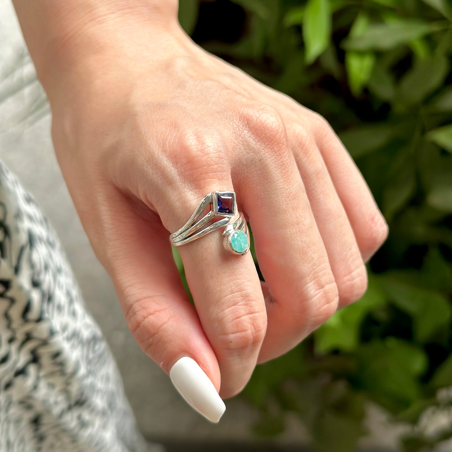 Silver925 2stone ring 13