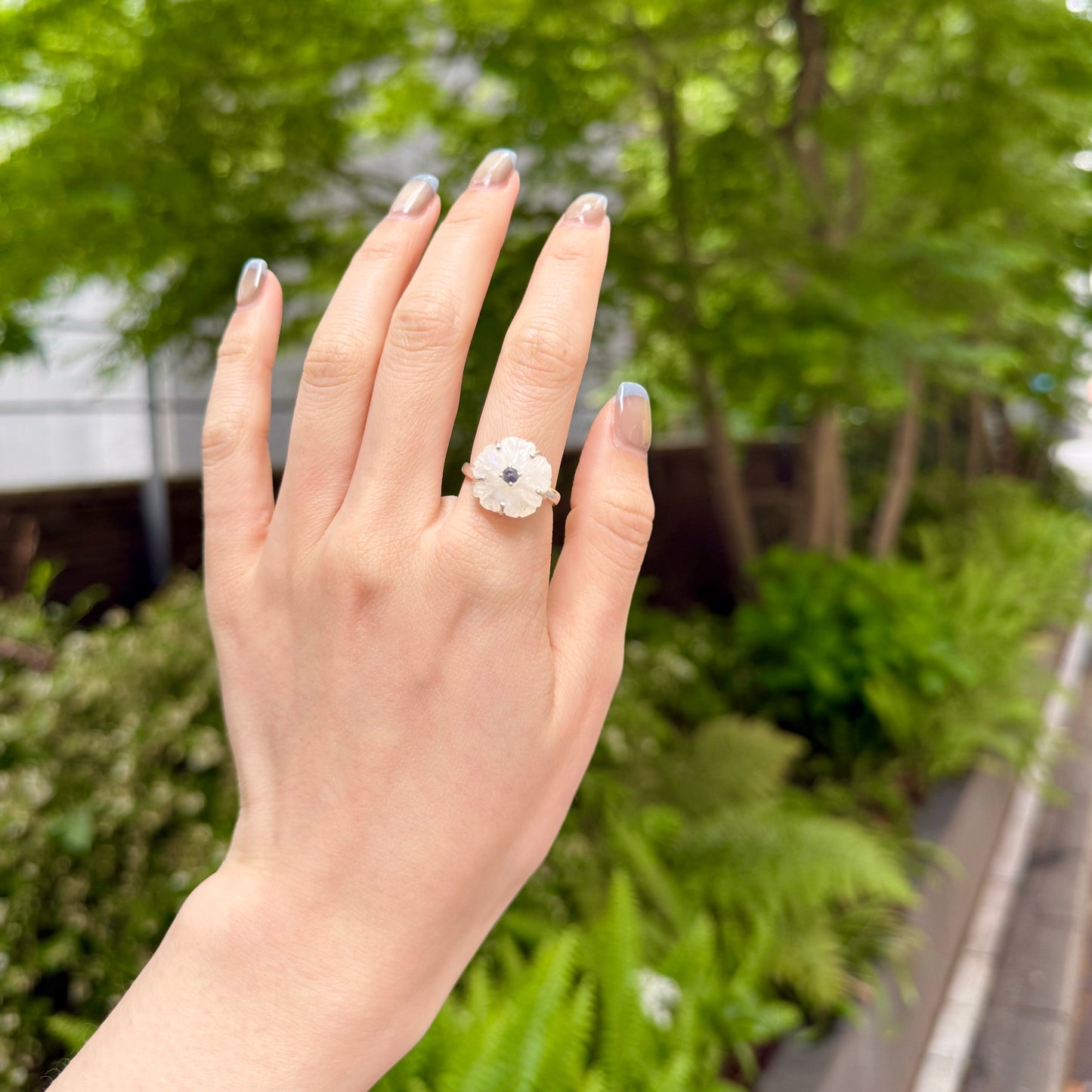 Flower carving ring