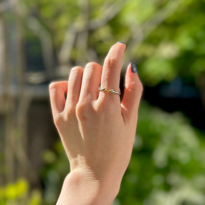 Silver925×Brass plain ring 〈Ball〉6