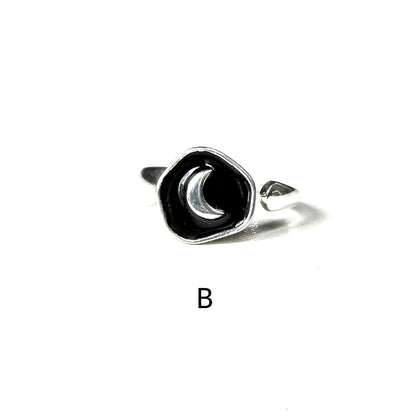 Enamel design ring〈Moon〉