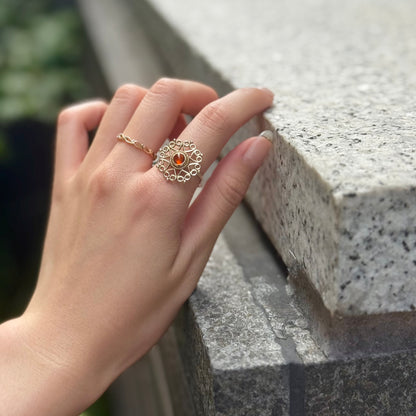 Flower design ring 13