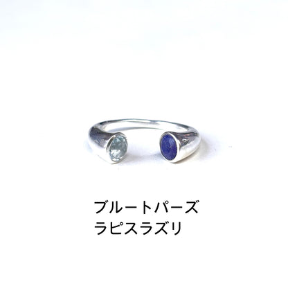 Silver925 2stone ring 19