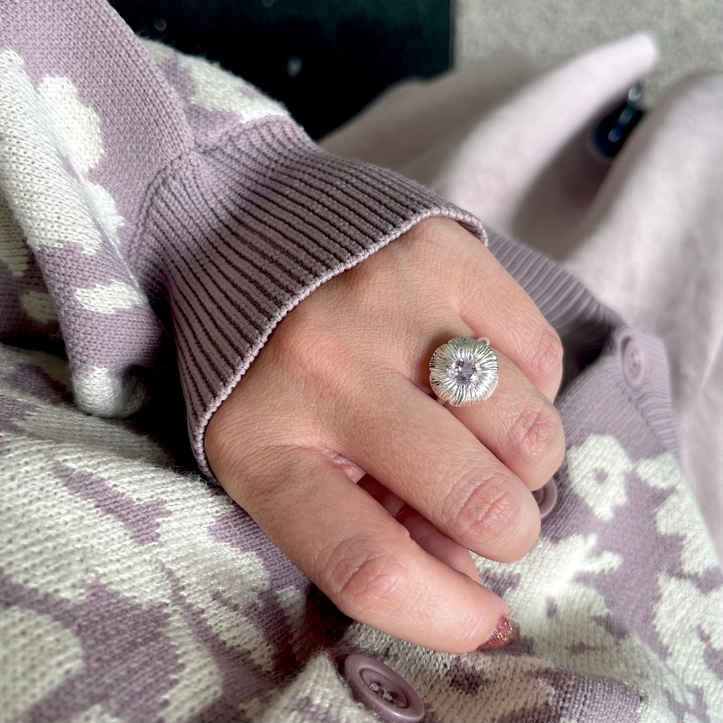 Flower design ring 8