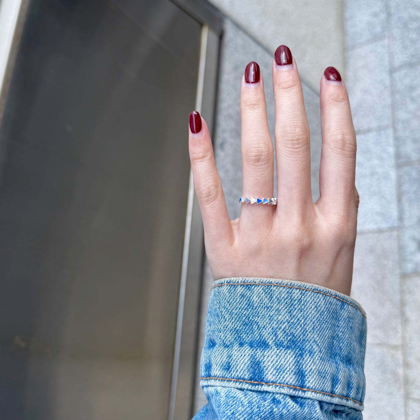 Triangle enamel ring 1