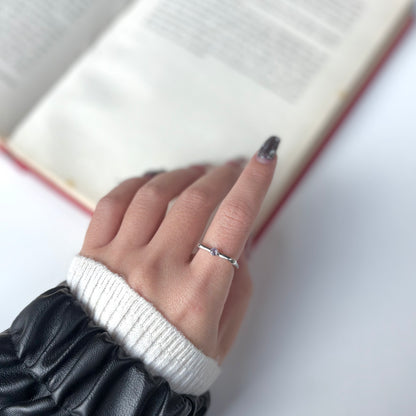 Silver925 square petit ring