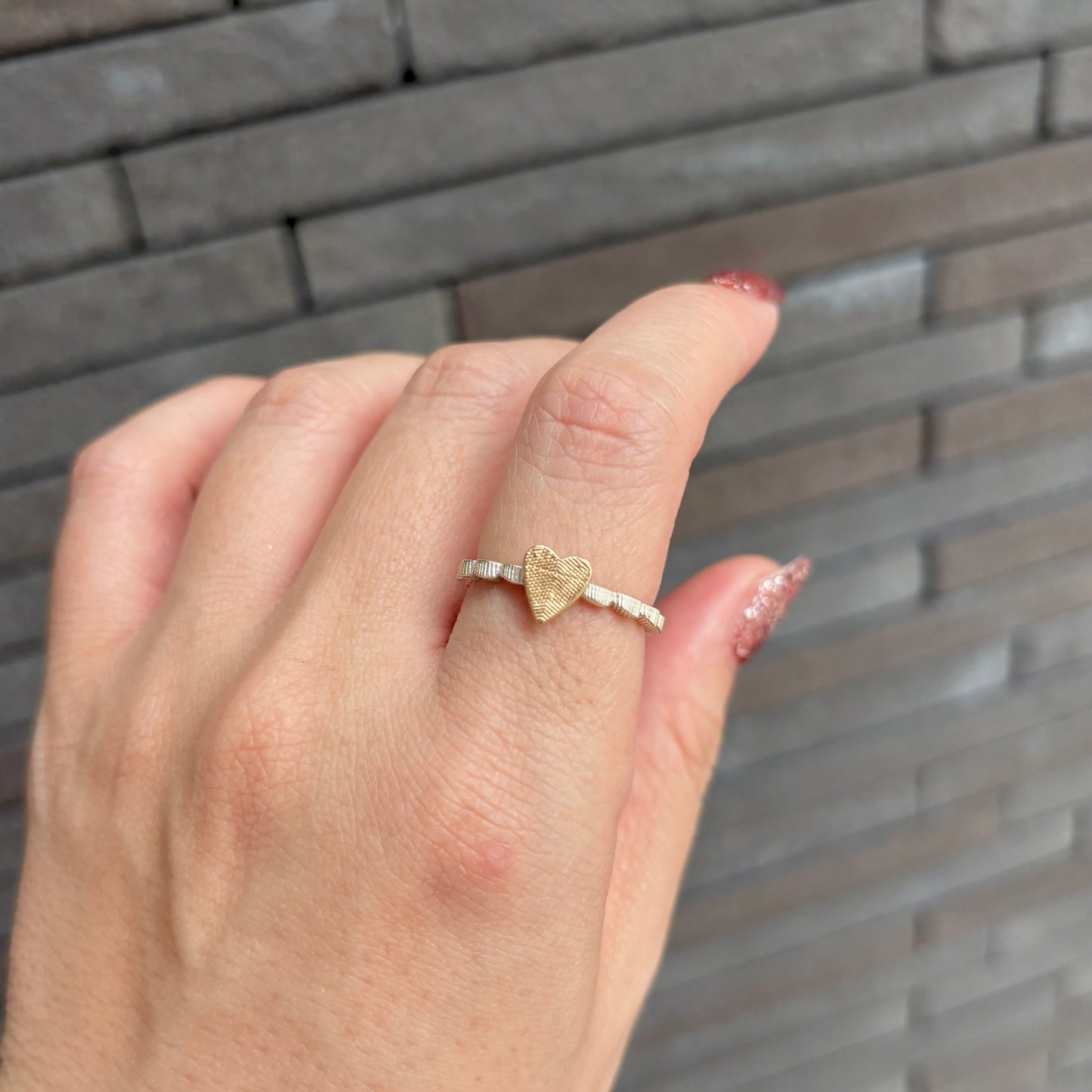 Heart plain ring 24