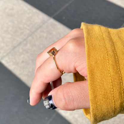 Brass petit  ring〈orange〉