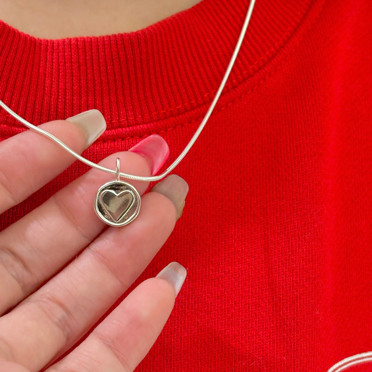 Silver925 Heart plain charm