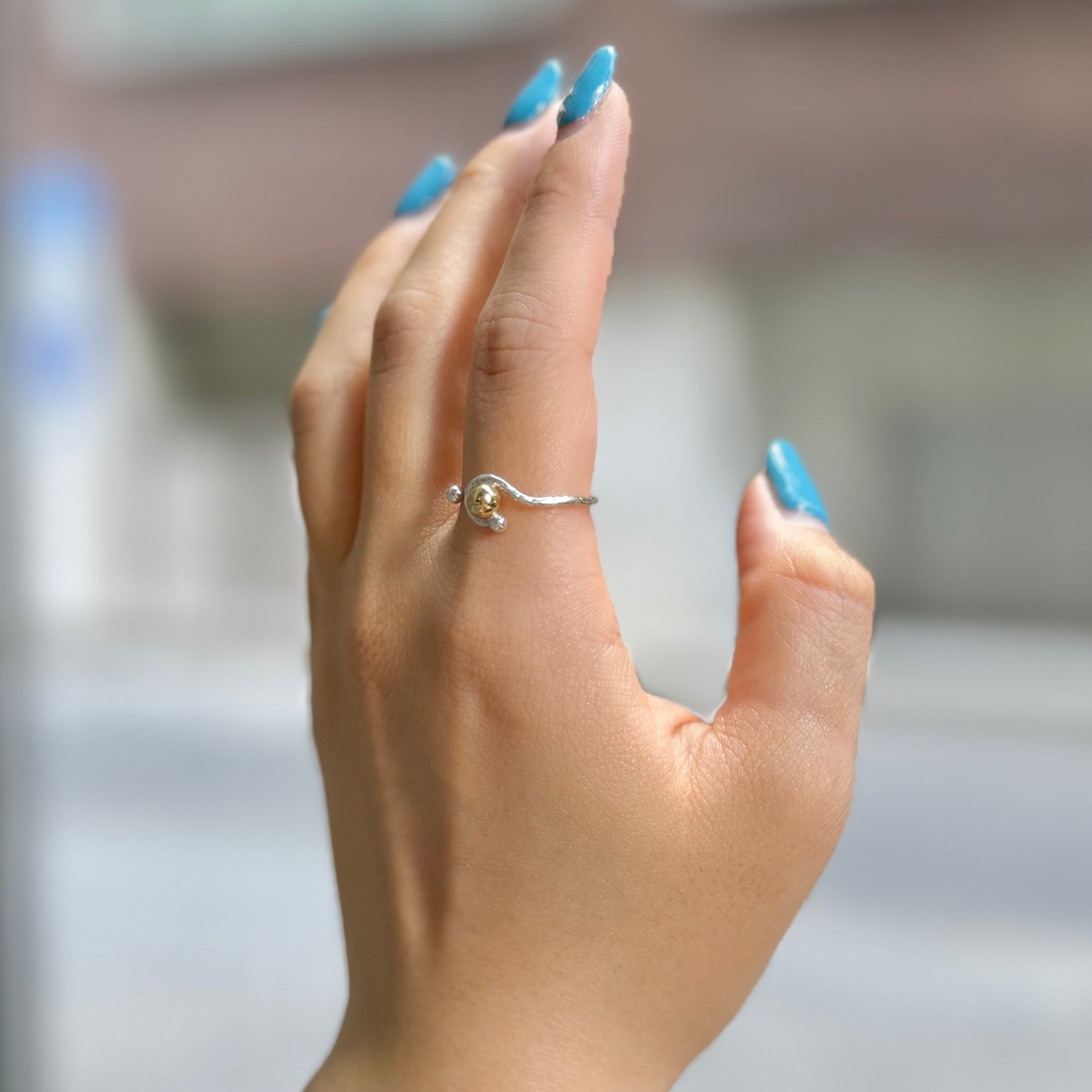 Silver925×Brass plain ring 4