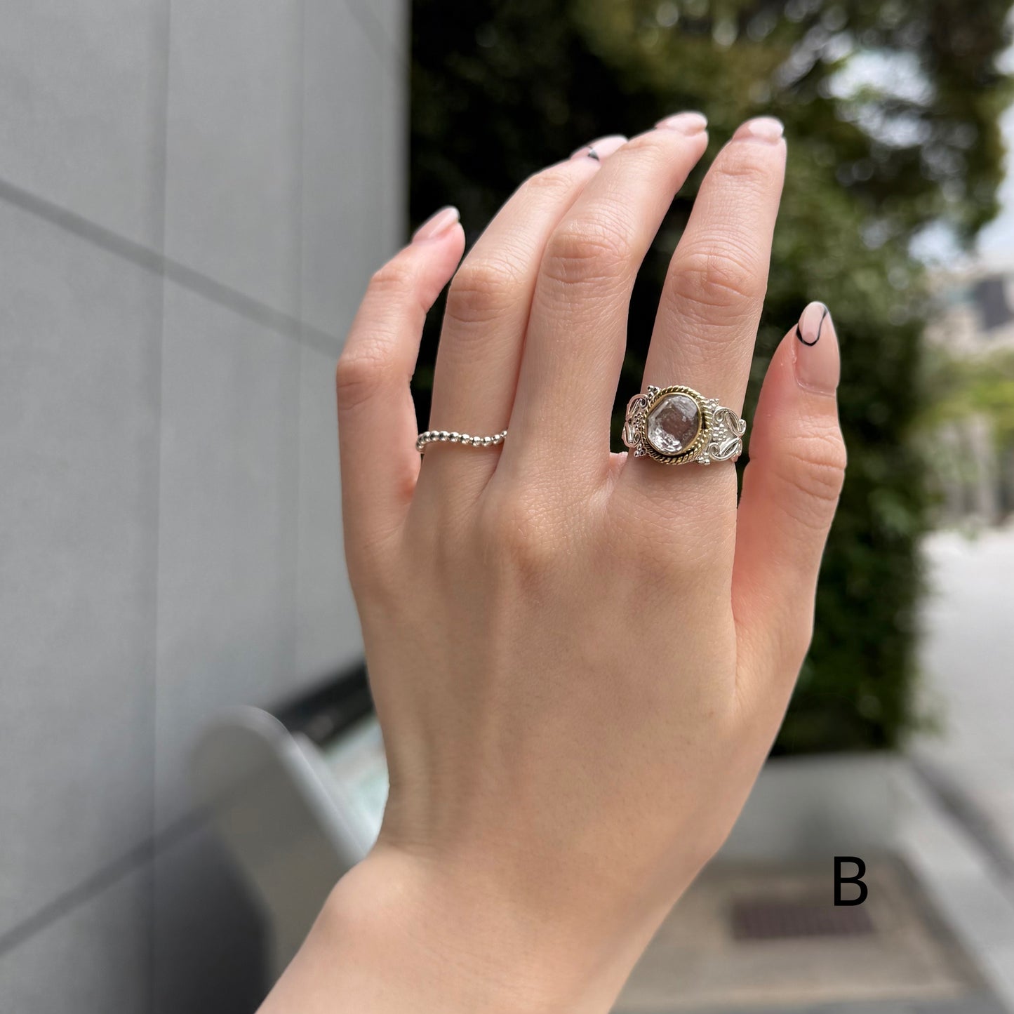 Herkimer Diamond ring 10