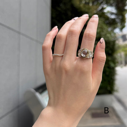 Herkimer Diamond ring 10