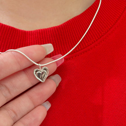 Silver925 plain charm 〈Heart〉