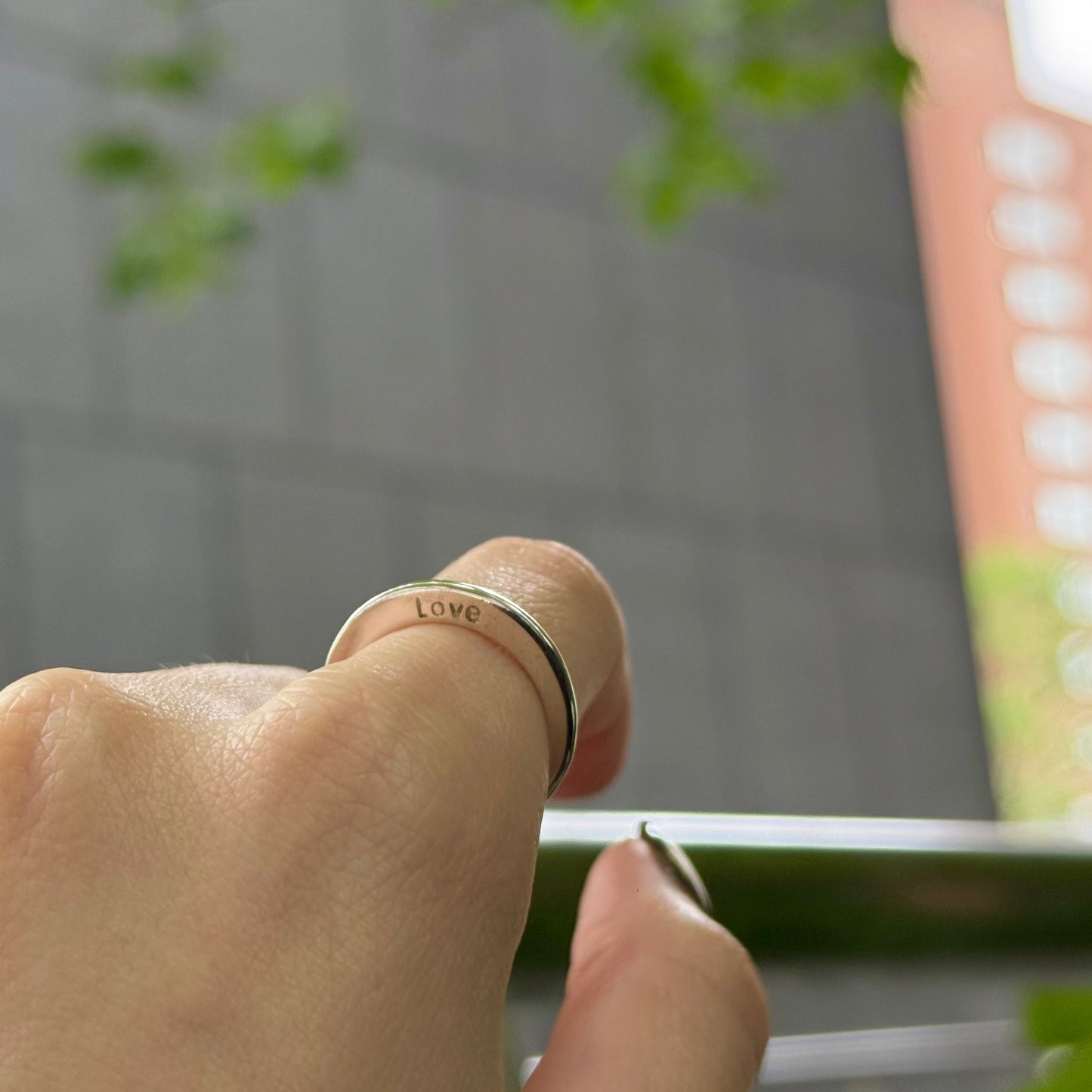 "Love" plain ring