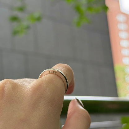 "Love" plain ring