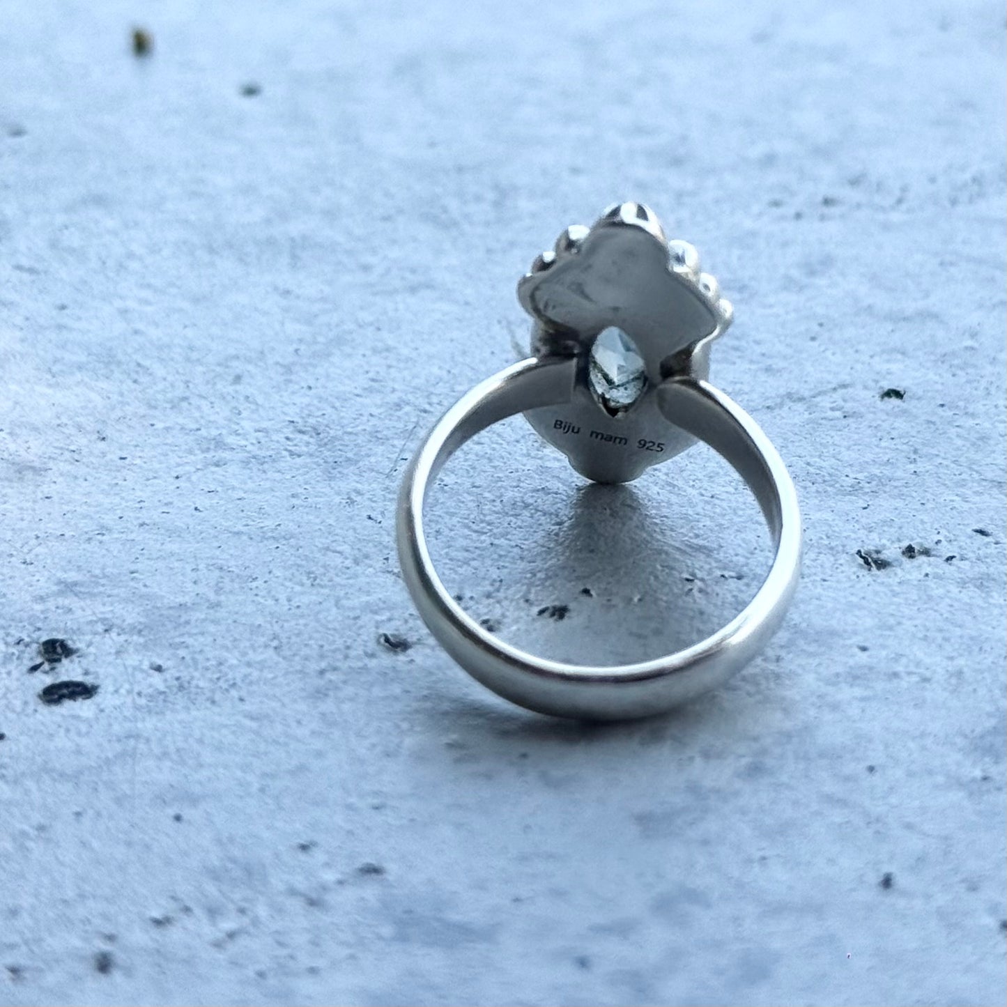 Blue topaz ring