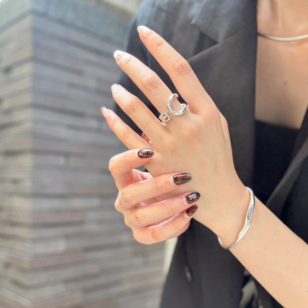 Silver925 plain ring 53