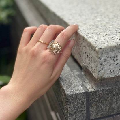 Flower design ring 13