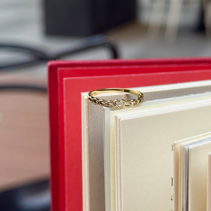 Brass Heart plain ring 10