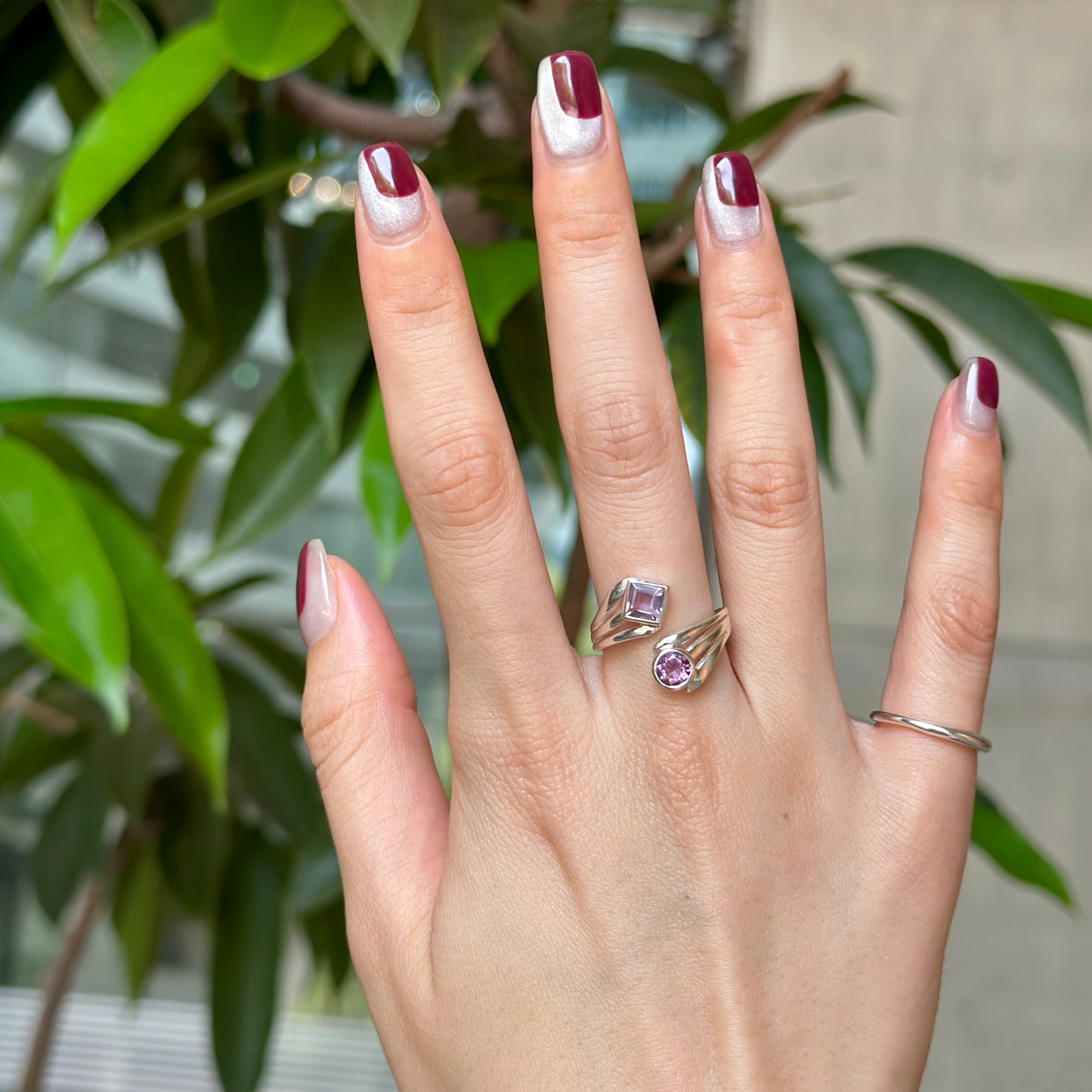 Silver925 2stone ring 14