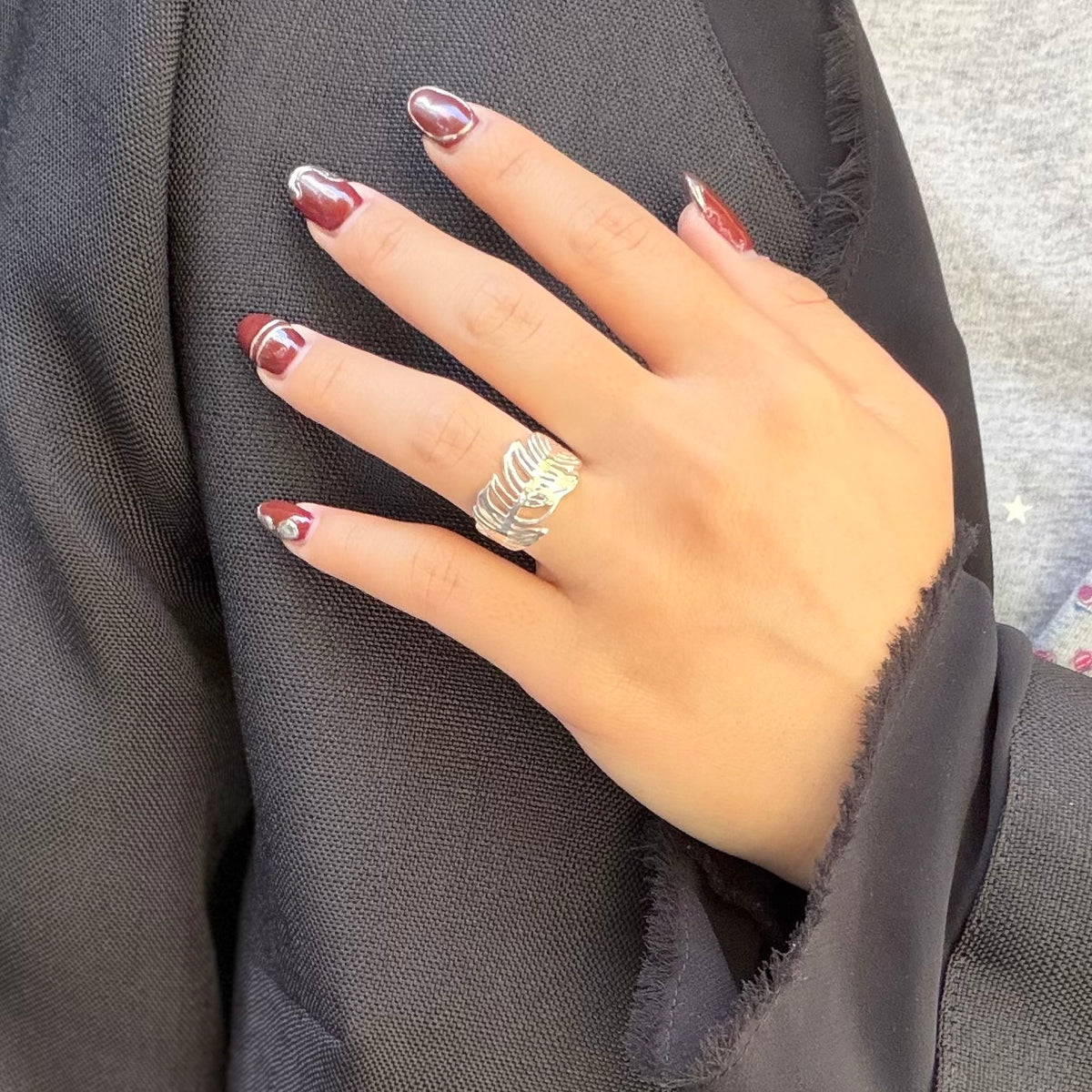 Leaf plain ring 63