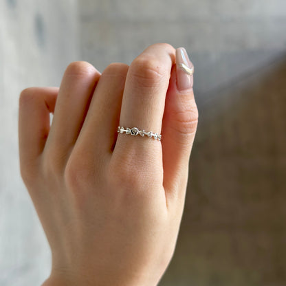 Flower plain ring 4