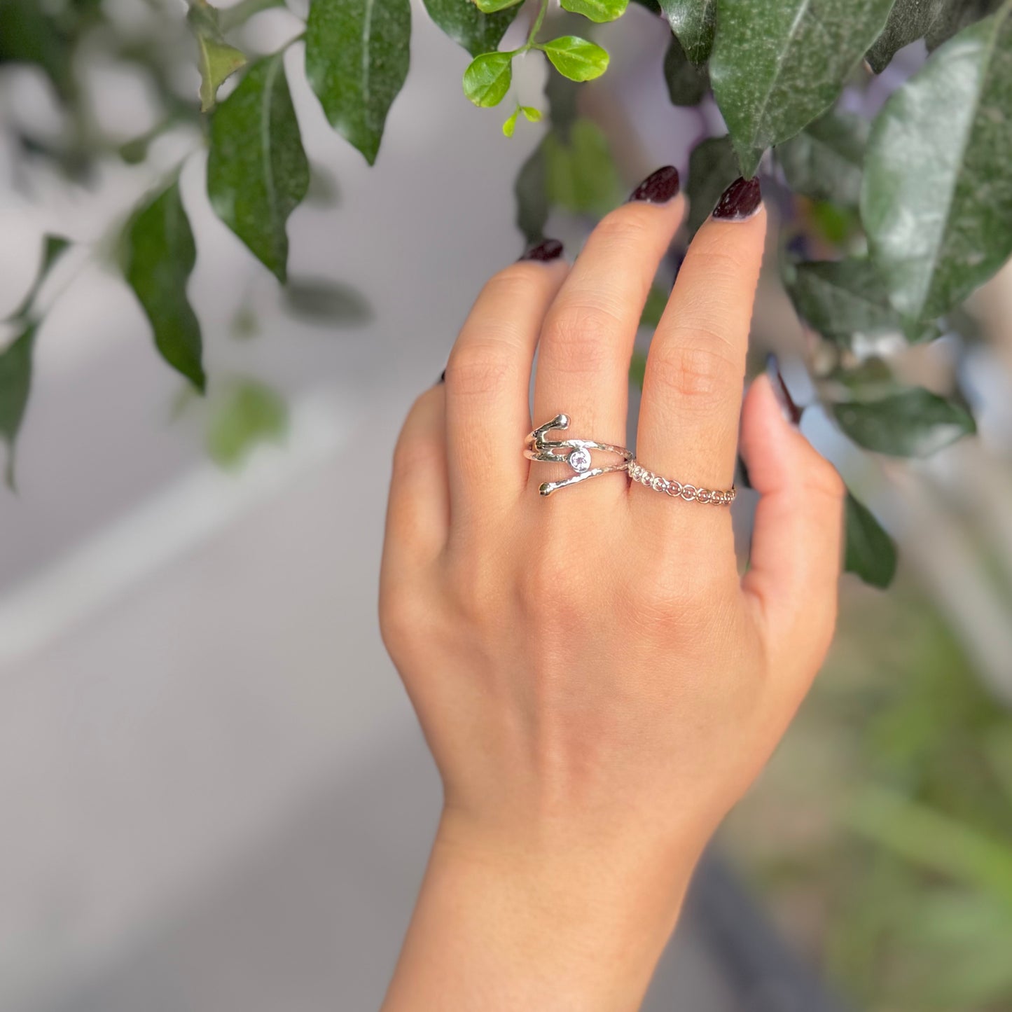Silver925×brass design ring 20
