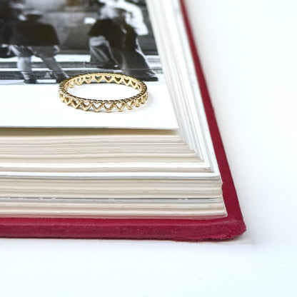 Brass Heart plain ring 12