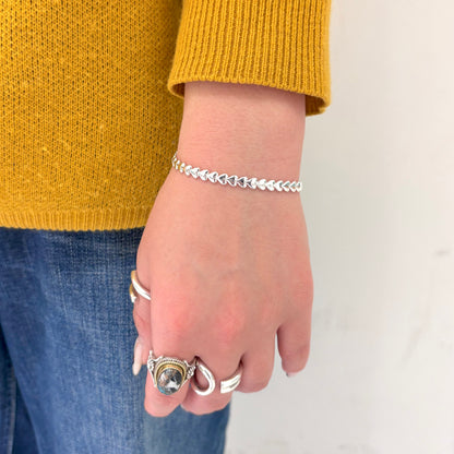 Silver925 chain  bracelet〈Heart〉