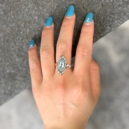 Blue topaz ring