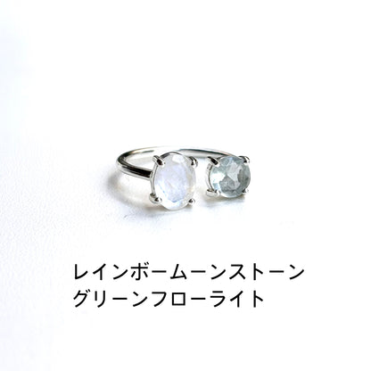 Silver925 2stone ring 16
