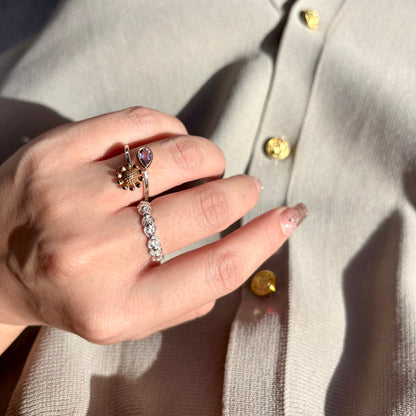 Flower design ring 21