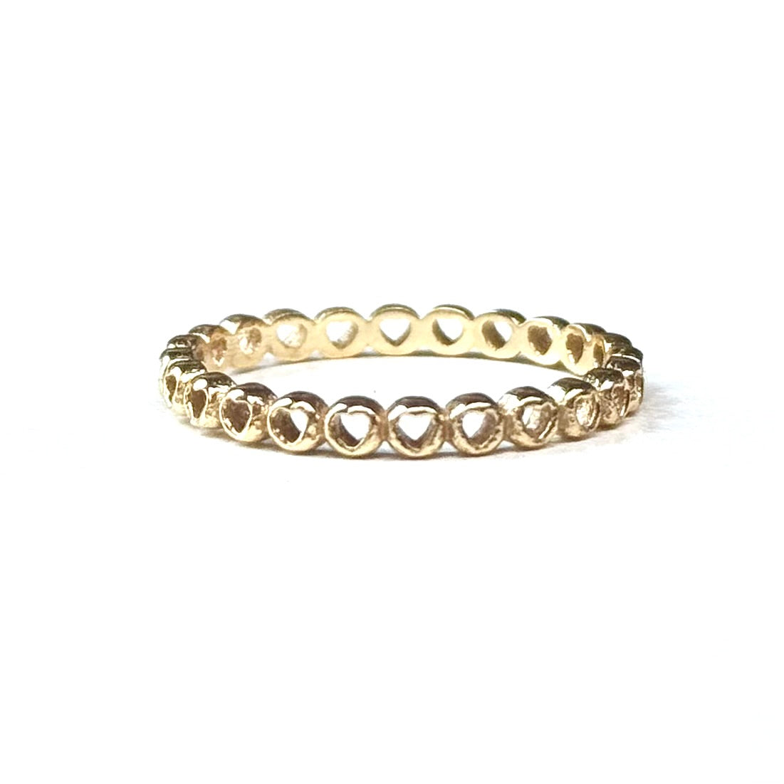 Brass Heart plain ring 13