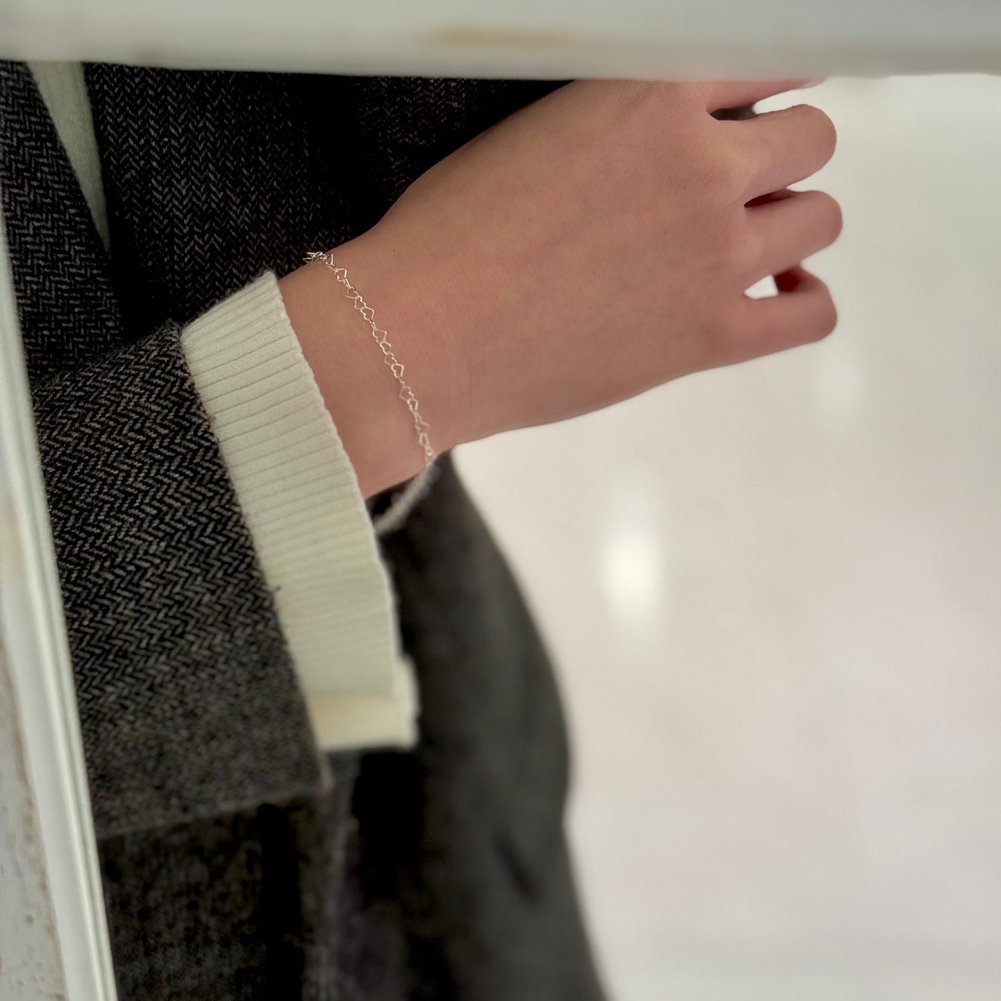 Silver925 chain bracelet〈Heart〉