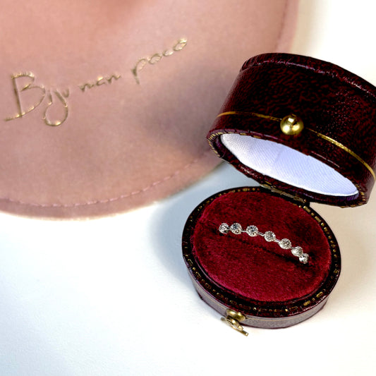 【Biju mam poco】 White topaz ring 2