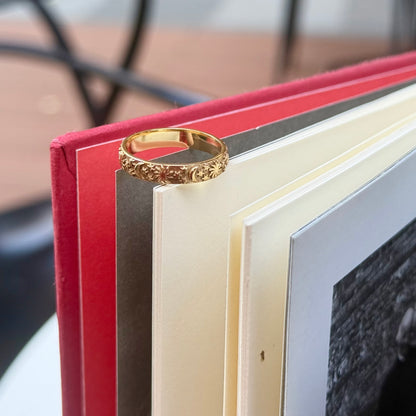 Brass Star & Moon plain ring