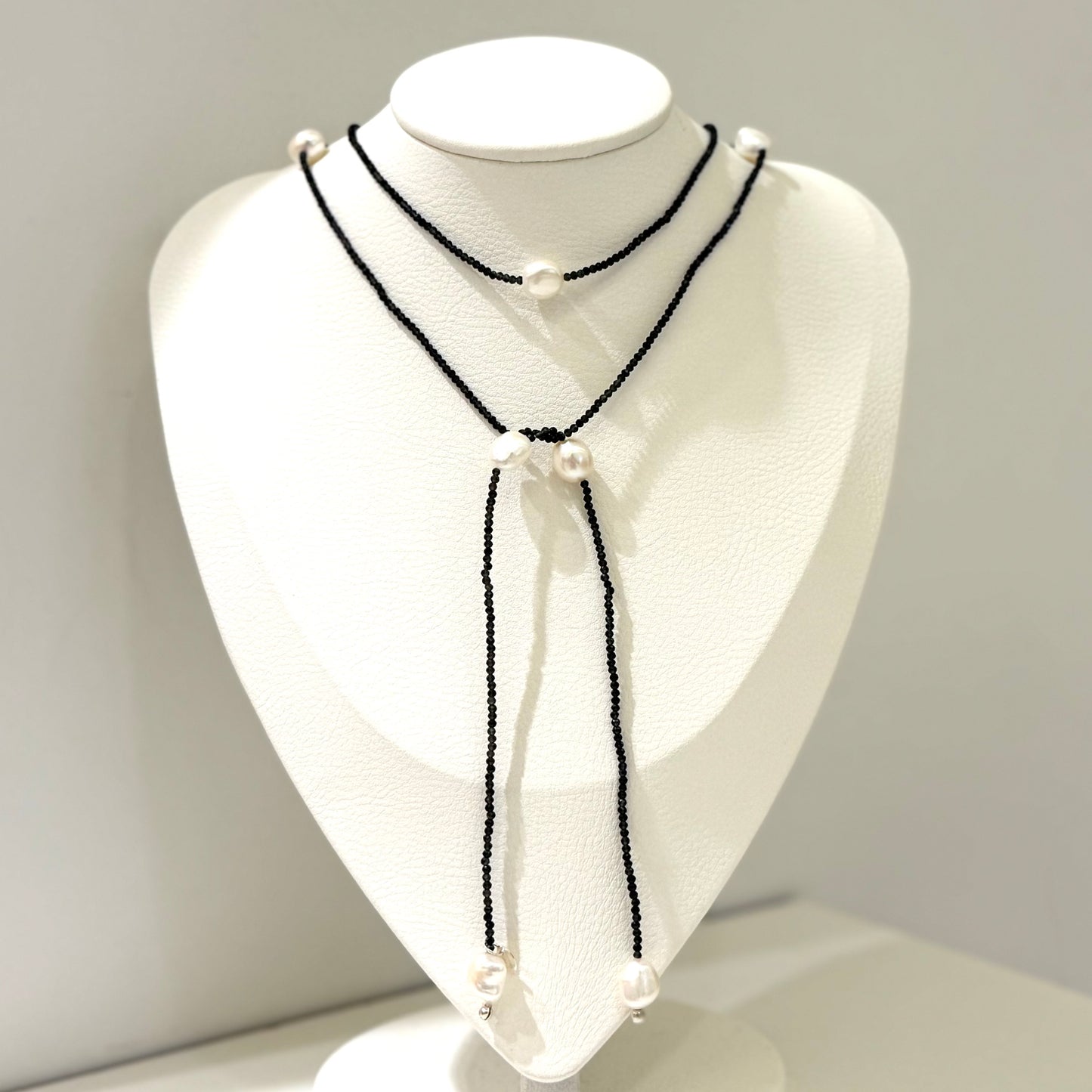 Pearl×Stone necklace 4