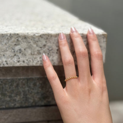Brass Heart plain ring 13