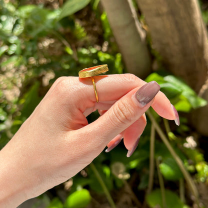 Brass 1stone ring