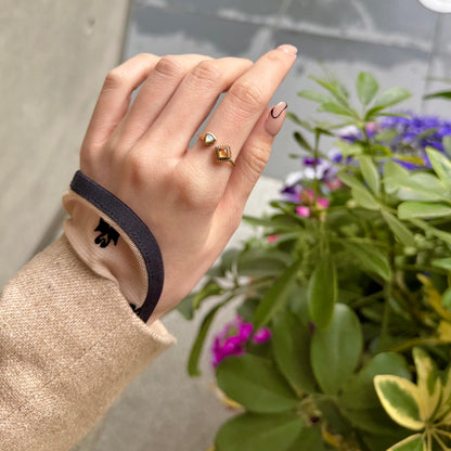 Brass 2stone ring 8