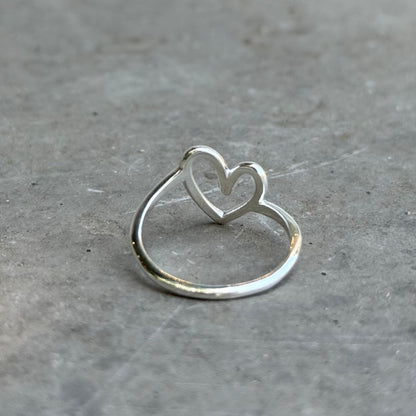 Heart plain ring 73