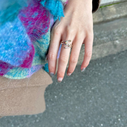 Silver925×Brass design ring 13