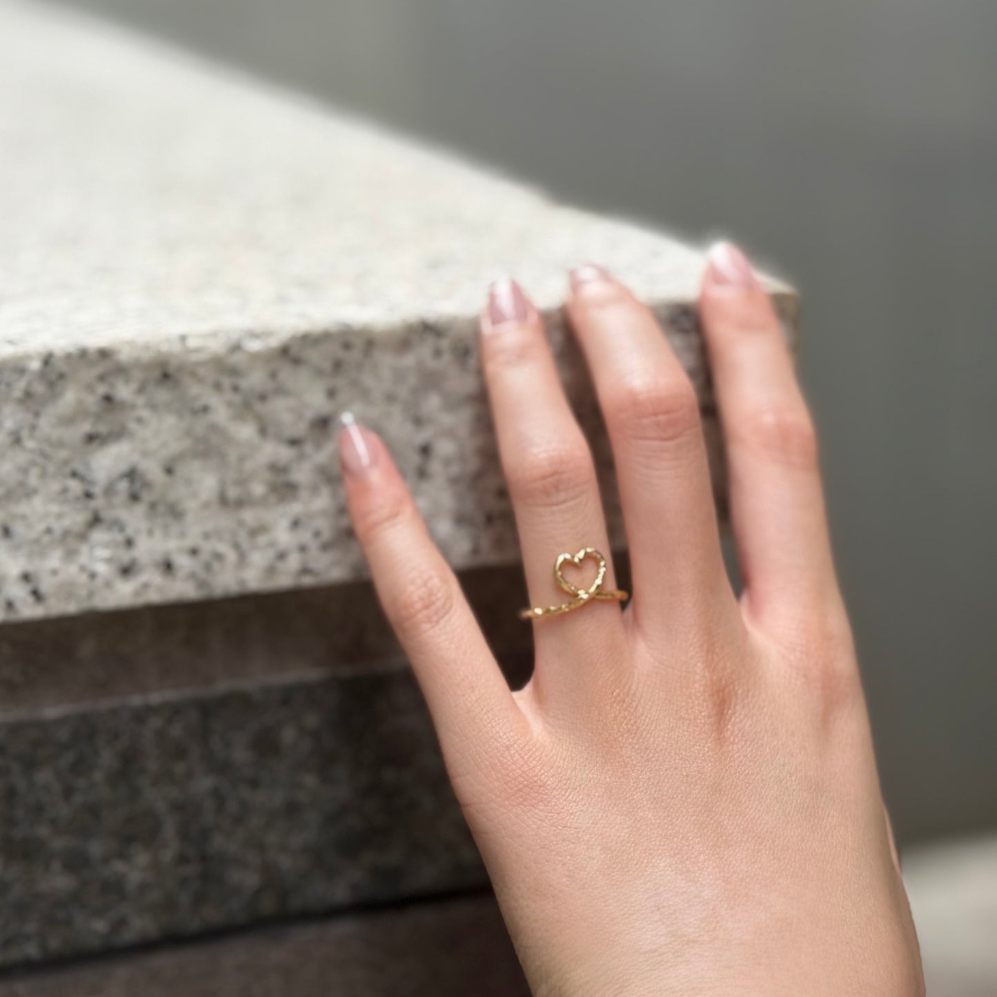 Brass Heart plain ring 11