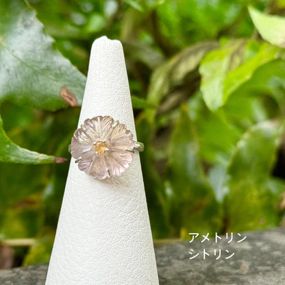 Flower carving ring